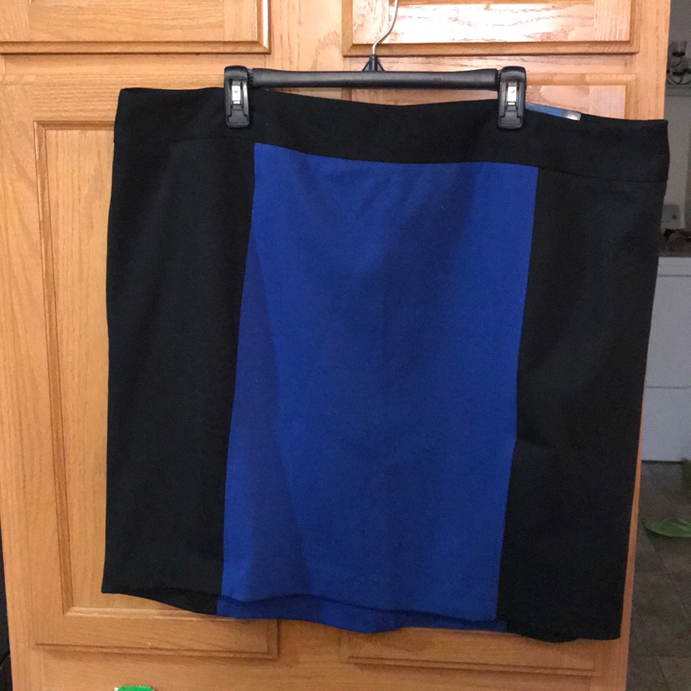 Lane Bryant Blue and Black Skirt